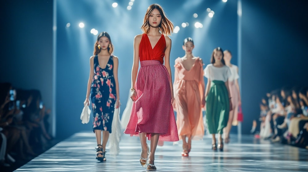 女性モデルのランウェイ